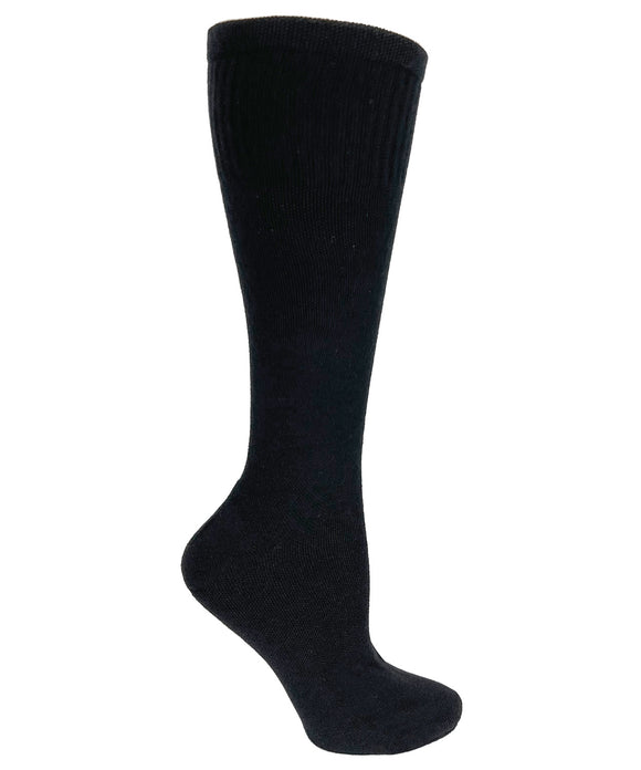 381-BLK Mens Black Premium Wool Compression Socks
