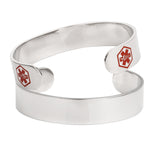 MD0175 Custom Engrave ~ Medical Id Stainless Steel Cuff Bracelet