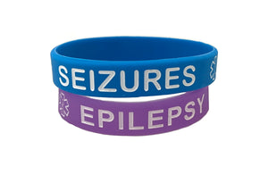 SIL-08 Kid/Youth/XS Adult Epilepsy and Seizures Silicone Bracelet Set
