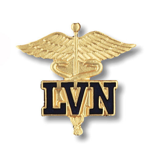 1022 Licensed Vocational Nurse (Caduceus) Emblem Pin
