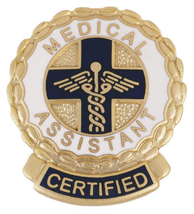 1074 Certified Medical Assitant (Wreath Edge) Emblem Pin
