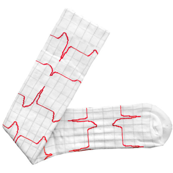 386-HRB Heartbeat EKG 15-18mmHG Compression Socks