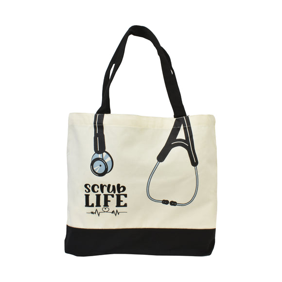 92109 Scrub Life Stethoscope Novelty Canvas Tote Bag