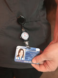 DAK-LW Dakota Medical Nurse Clip On Watch and ID Badge Holder - 4 Colors