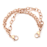 C-131RG Rose Gold Triple Strand Link Interchangeable Bracelet Strand