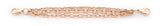 C-131RG Rose Gold Triple Strand Link Interchangeable Bracelet Strand