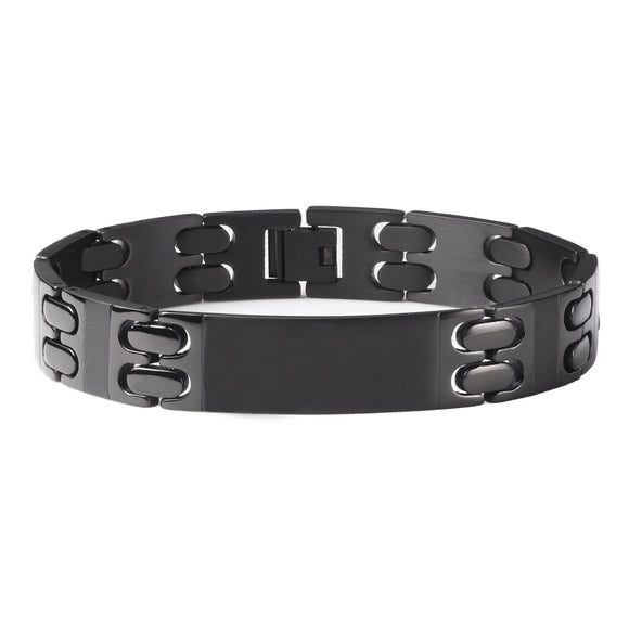 ID0748-BBT Titanium Black Bracelet Custom Engrave