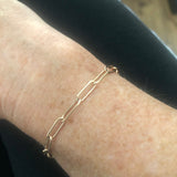 PC05-RG Rose Gold Stainless Paperclip Link Medical ID Replacement Bracelet Strand