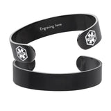 MD0175 Custom Engrave ~ Medical Id Stainless Steel Cuff Bracelet
