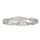 MD0337 Stainless Steel Sleek Link Medical Id Bracelet Custom Engrave 10 Colors!