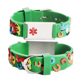MD-SILC 15 Prints Child Silicone Medical ID Bracelet Custom Engrave