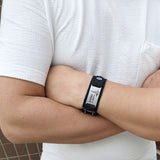 MD0460-BK Custom Engrave Sport Nylon Adjustable Medical Alert Id Bracelet