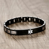 MD0647 4 Colors! Stainless Steel Slim Link Medical Id Bracelet Custom Engrave