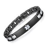 MD0647 4 Colors! Stainless Steel Slim Link Medical Id Bracelet Custom Engrave