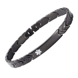 MD0674 Titanium Medical Alert ID Thin Bracelet ~ CUSTOM ENGRAVE