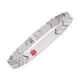 MD0674 Titanium Medical Alert ID Thin Bracelet ~ CUSTOM ENGRAVE