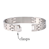 MD0748-TT Titanium Silver Medical Alert Id Bracelet Custom Engrave