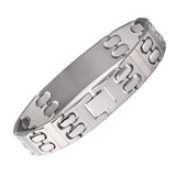 MD0748-TT Titanium Silver Medical Alert Id Bracelet Custom Engrave