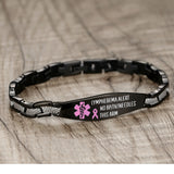 MD0763-NOBP CUSTOM ENGRAVE Medical Alert ID Lymphedema Link Bracelet