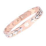 MD0764 Stainless Steel Link Medical Id Bracelet ~ Custom Free Engrave