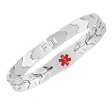 MD0764 Stainless Steel Link Medical Id Bracelet ~ Custom Free Engrave