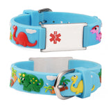MD-SILC 15 Prints Child Silicone Medical ID Bracelet Custom Engrave