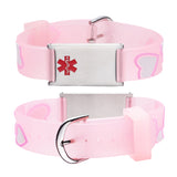MD-SILC 15 Prints Child Silicone Medical ID Bracelet Custom Engrave