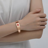 MD0990SS 4 Colors! Medical Id Stainless Steel Cuff Bracelet Custom Engrave