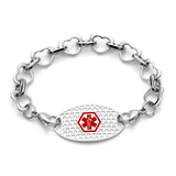 MD1333 Medical Alert Medical Alert Stainless Open Heart ID Bracelet CUSTOM ENGRAVE