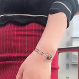 MD1371-SS Custom Engrave Medical Id Stainless Steel Heart Cuff Bracelet