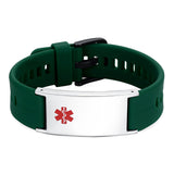 MD1468S-69S Unisex Silicone Stainless Medical Sport ID Bracelet Custom Engrave