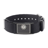 MD0855 4 Colors! Adjustable Canvas Sport Medical ID Bracelet ~ Custom Engrave