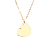 SP0048 Silver, Rose Gold, Gold, or Black Stainless Medical Double Heart Pendant Custom Engrave