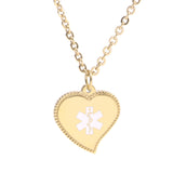 SP0176-21 Medical ID Stainless Silver, Rose, Gold Heart Necklace Custom Engrave