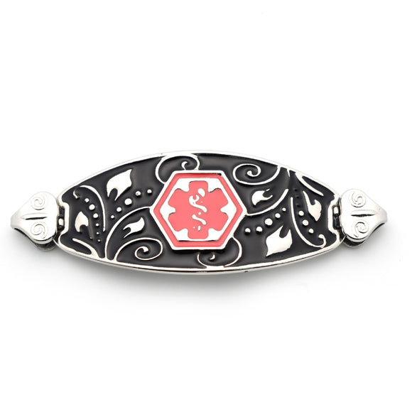 TF-05 Filigree ID Tag for Bracelet See Wallet Card