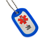 MIS-DT1 Egg, Milk, Soy, Wheat, Gluten, Asthma, Insect Allergy Medical Dog Tag Necklace