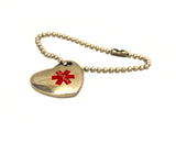 AP-02DC Stainless Steel Heart Pendant, Charm, or Keychain Diabetes or Blank