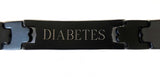 SS-17D Diabetes Black Stainless Steel Link Medical ID