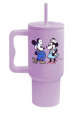 1820 Doctor Steamboat Willie Mickey Minnie Mouse Tumbler with Straw & Handle