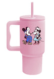 1820 Doctor Steamboat Willie Mickey Minnie Mouse Tumbler with Straw & Handle