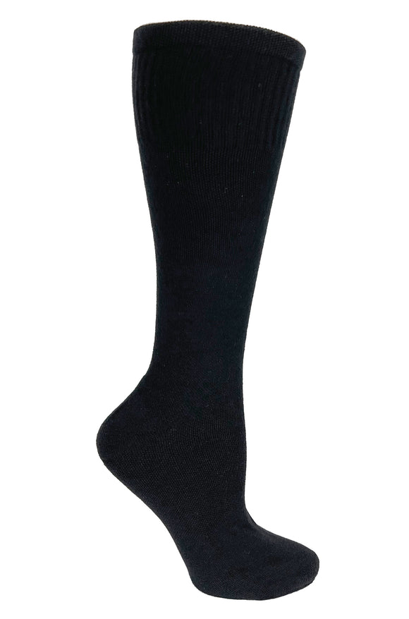 380-BLK Womens Black Premium Wool Compression Socks