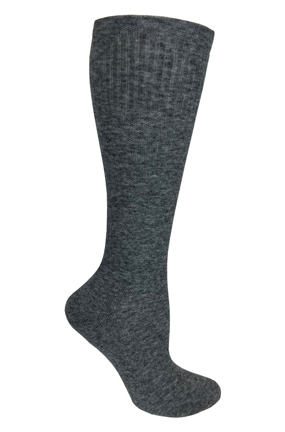 380-PEW Womens Pewter Premium Wool Compression Socks