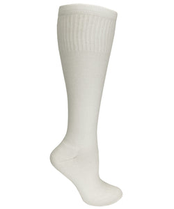 381-WHT Mens White Premium Wool Compression Socks