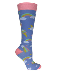 386-ICB Ice Cream Dream Sky Blue 15-18mmHG Compression Socks