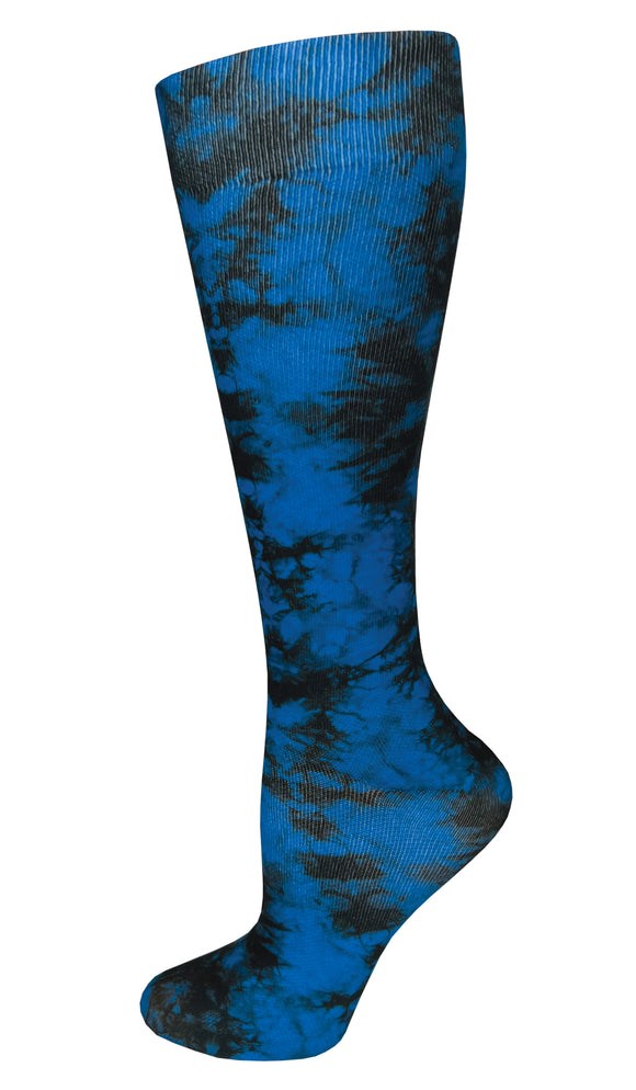 387-BSP Blue Splatter 15-20mmHG Soft Compression Socks