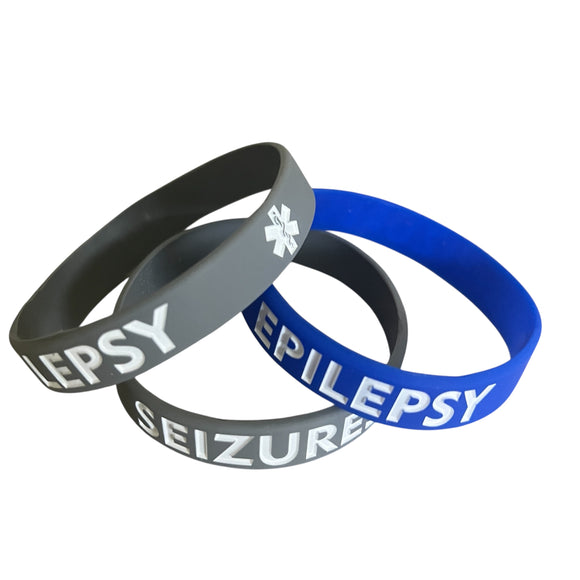 SIL-03 Epilepsy-Seizures Silicone Bracelet Youth Small Adult