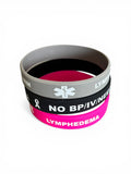 SIL-20 Small Adult Lymphedema No BP Silicone Bracelet Lot of 3