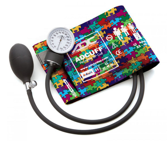 760-AUT ADC Medical Manual Blood Pressure Cuff Autism Puzzle Print