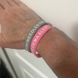 SIL-04 Lymphedema Alert! No BP/IVSilicone Bracelet Lot of 2