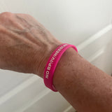 SIL-22 Pink No Bp/IV/Needles This Arm Silicone Bracelet - 4 Sizes!